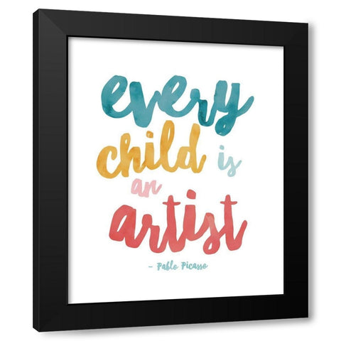 EveryChildArtist Black Modern Wood Framed Art Print with Double Matting by McCully, Jennifer