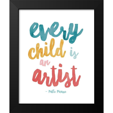 EveryChildArtist Black Modern Wood Framed Art Print by McCully, Jennifer