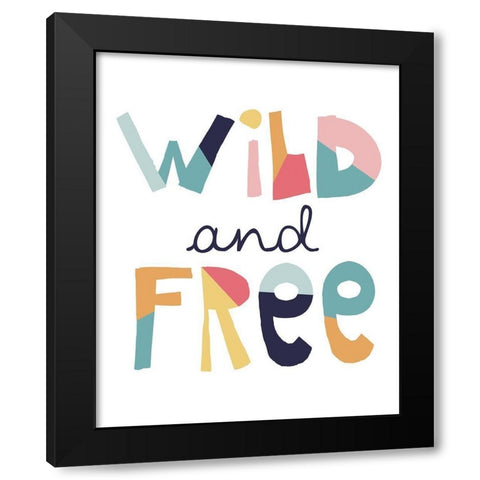 Wild Free Muted Black Modern Wood Framed Art Print with Double Matting by McCully, Jennifer