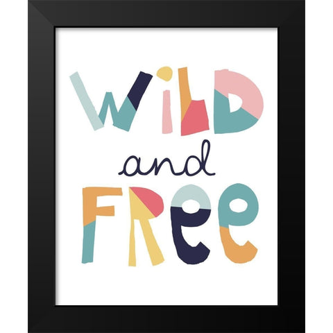 Wild Free Muted Black Modern Wood Framed Art Print by McCully, Jennifer