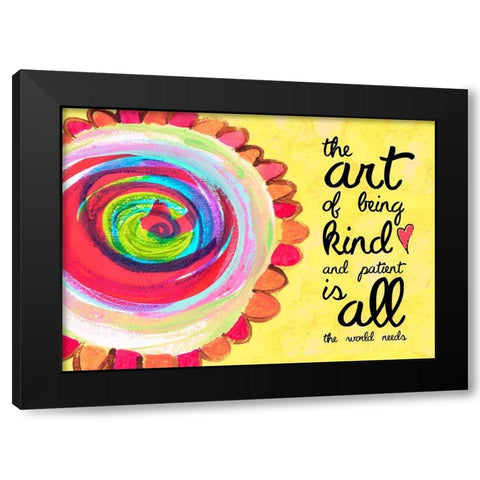 Kind and Patient Black Modern Wood Framed Art Print by McCully, Jennifer
