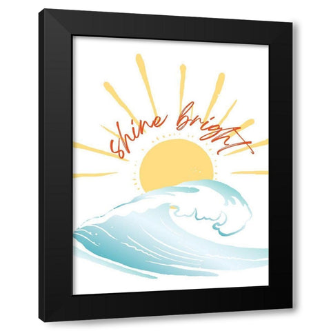 Shine Bright Black Modern Wood Framed Art Print by McCully, Jennifer