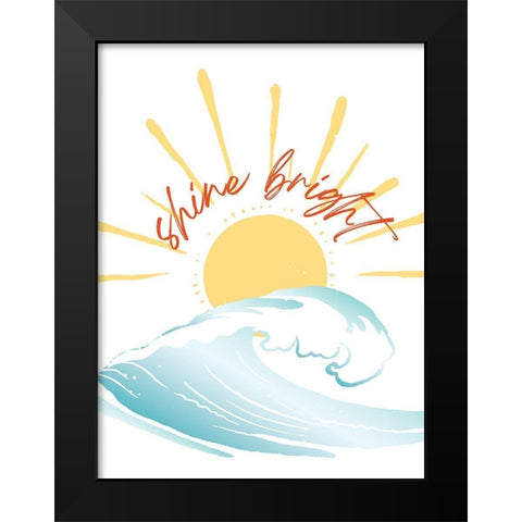 Shine Bright Black Modern Wood Framed Art Print by McCully, Jennifer