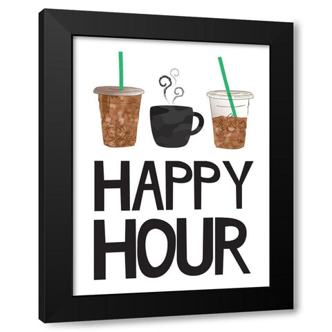Happy Hour Black Modern Wood Framed Art Print with Double Matting by McCully, Jennifer