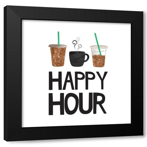 Happy Hour Black Modern Wood Framed Art Print with Double Matting by McCully, Jennifer