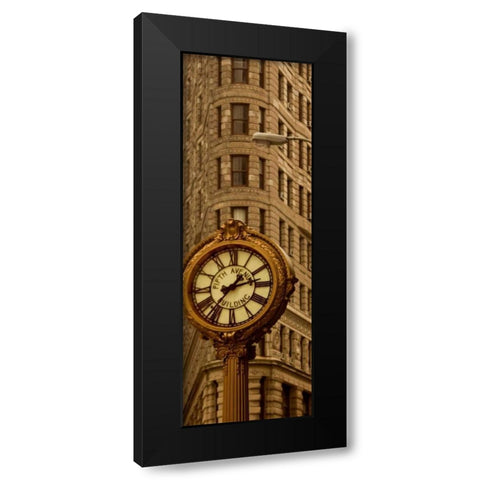 Flatiron Building Black Modern Wood Framed Art Print by Pica, Jeff
