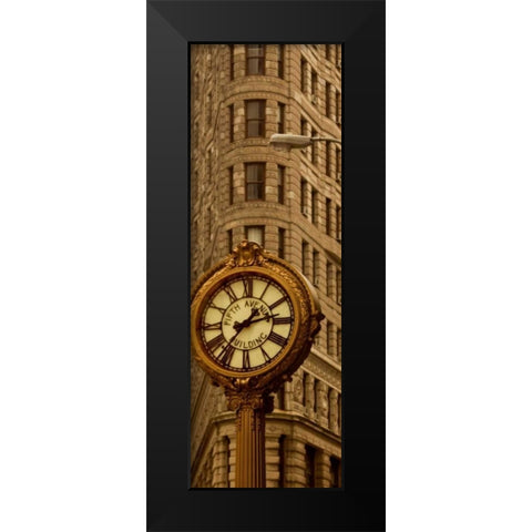 Flatiron Building Black Modern Wood Framed Art Print by Pica, Jeff