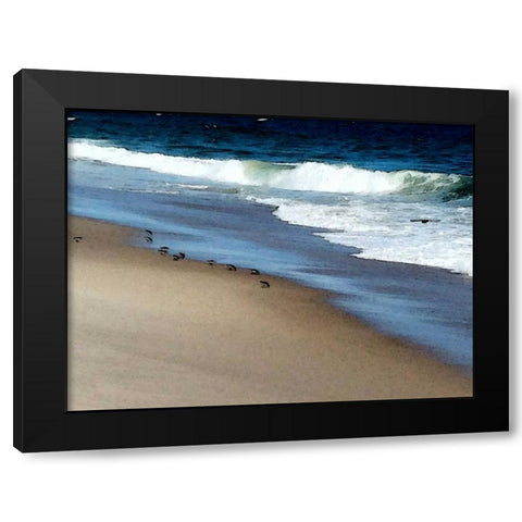 West Coast Shore Black Modern Wood Framed Art Print with Double Matting by Grey, Jace