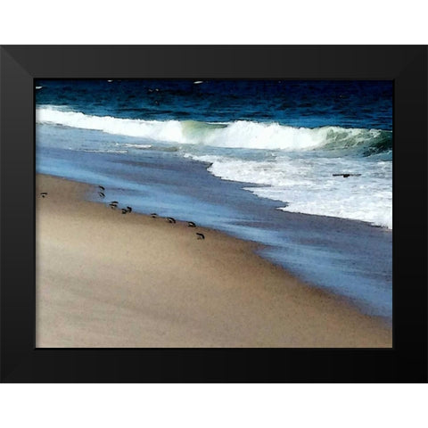 West Coast Shore Black Modern Wood Framed Art Print by Grey, Jace