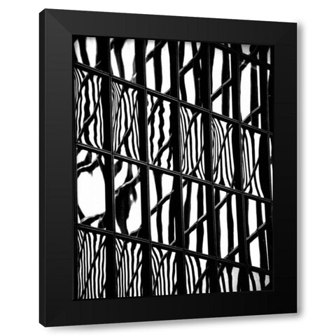 Reflectional Industry C Black Modern Wood Framed Art Print with Double Matting by Pica, Jeff