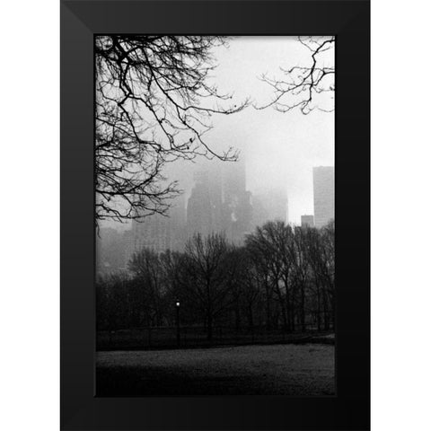 Central Park A Black Modern Wood Framed Art Print by Grey, Jace