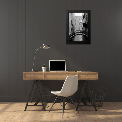 Cinque calli di Venezia 1 Black Modern Wood Framed Art Print by Grey, Jace