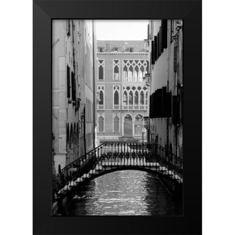 Cinque calli di Venezia 1 Black Modern Wood Framed Art Print by Grey, Jace