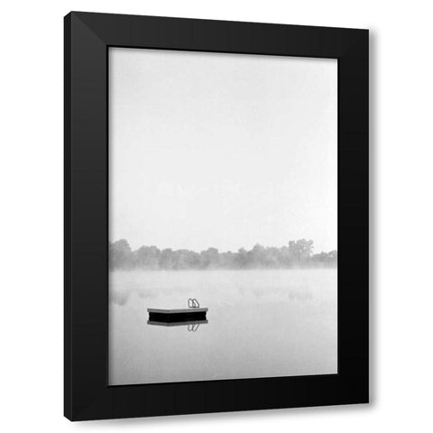 Pretty Lake WI Black Modern Wood Framed Art Print by Grey, Jace