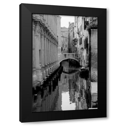 Cinque calli di Venezia 2 Black Modern Wood Framed Art Print by Grey, Jace