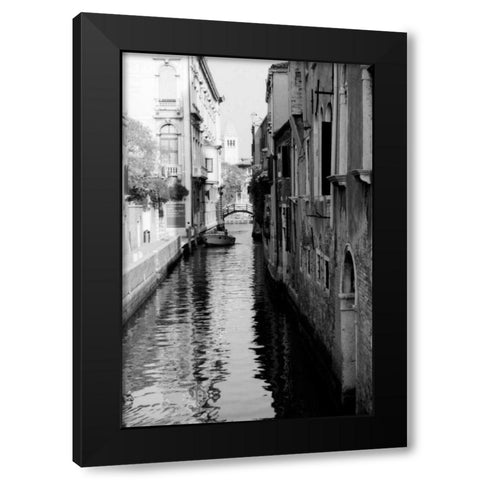 Cinque calli di Venezia 3 Black Modern Wood Framed Art Print by Grey, Jace