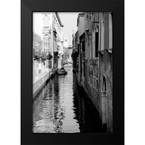 Cinque calli di Venezia 3 Black Modern Wood Framed Art Print by Grey, Jace