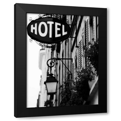 Paris Hotel Black Modern Wood Framed Art Print by Grey, Jace
