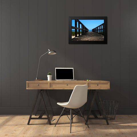 Beach 0764 Black Modern Wood Framed Art Print by Pica, Jeff
