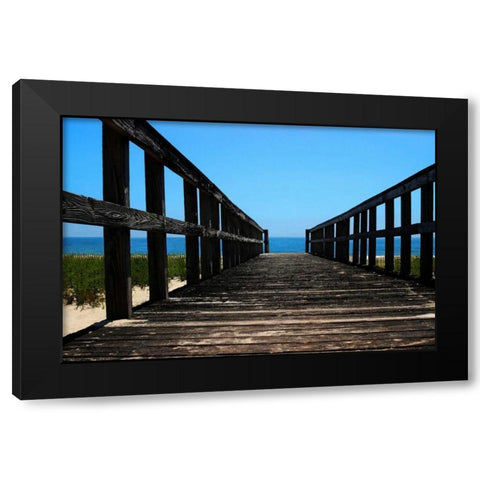 Beach 0764 Black Modern Wood Framed Art Print with Double Matting by Pica, Jeff