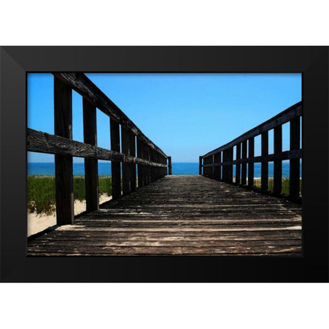 Beach 0764 Black Modern Wood Framed Art Print by Pica, Jeff