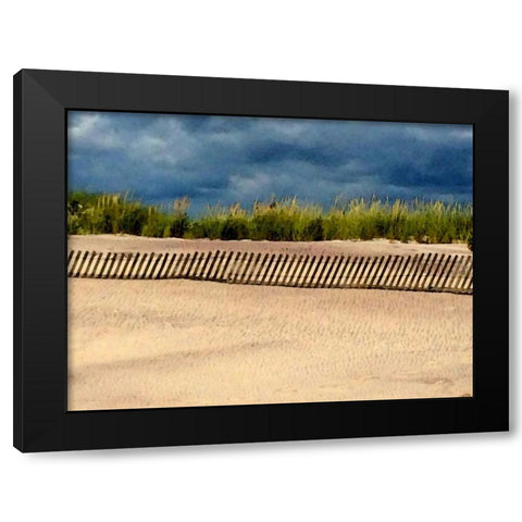 Beach 1056 Black Modern Wood Framed Art Print by Pica, Jeff
