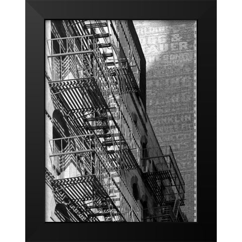 Escaping The Fire B Black Modern Wood Framed Art Print by Pica, Jeff