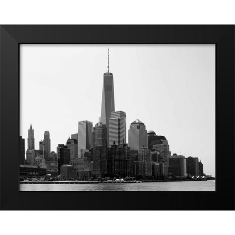 Freedom Tower Black Modern Wood Framed Art Print by Pica, Jeff