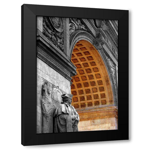 Washington Square Arch BWC 1 Black Modern Wood Framed Art Print by Pica, Jeff