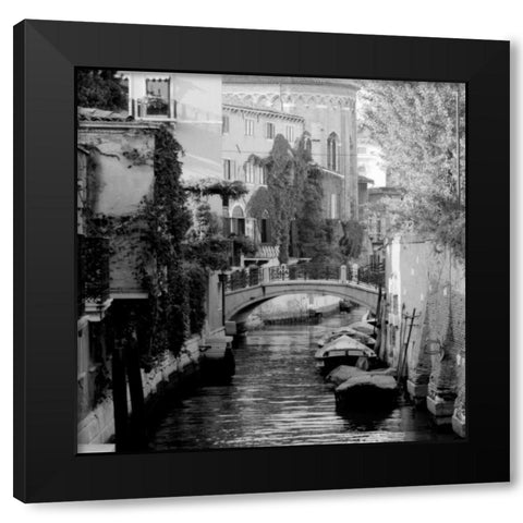 Cinque calli di Venezia 5 Black Modern Wood Framed Art Print by Grey, Jace