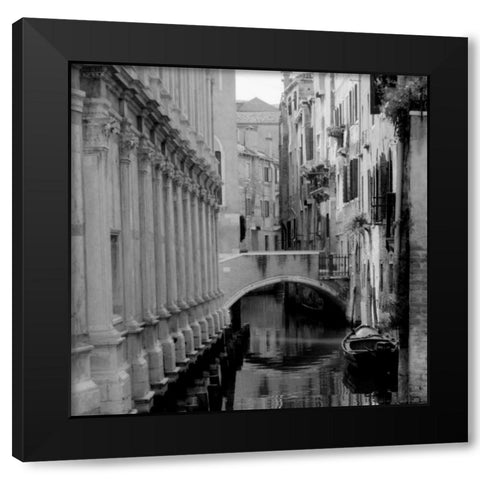 Cinque calli di Venezia 2 Black Modern Wood Framed Art Print by Grey, Jace