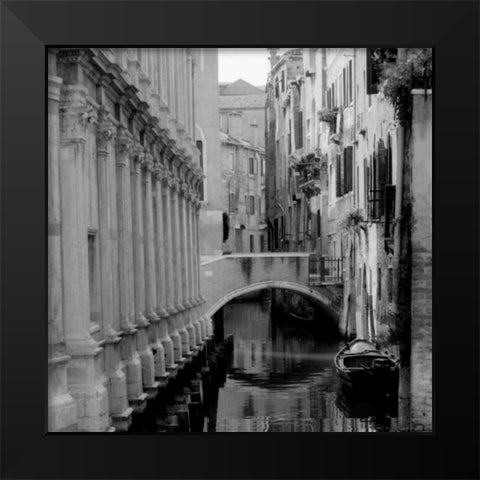 Cinque calli di Venezia 2 Black Modern Wood Framed Art Print by Grey, Jace