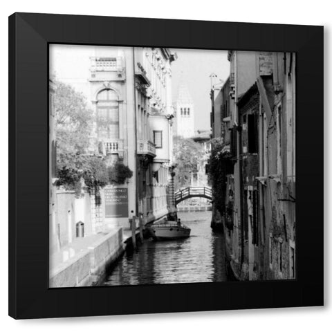 Cinque calli di Venezia 3 Black Modern Wood Framed Art Print by Grey, Jace