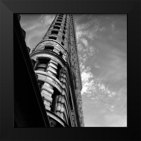 Beneath Flatiron Building Black Modern Wood Framed Art Print by Pica, Jeff