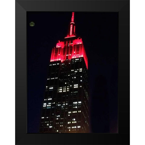 Big Red New York Black Modern Wood Framed Art Print by Shannon, Julie