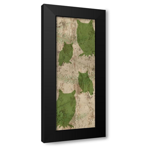 Owls and Branches Black Modern Wood Framed Art Print with Double Matting by Allen, Kimberly