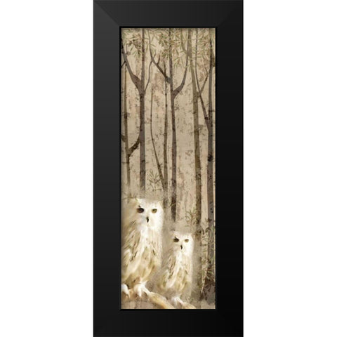 Owls In the Trees Black Modern Wood Framed Art Print by Allen, Kimberly