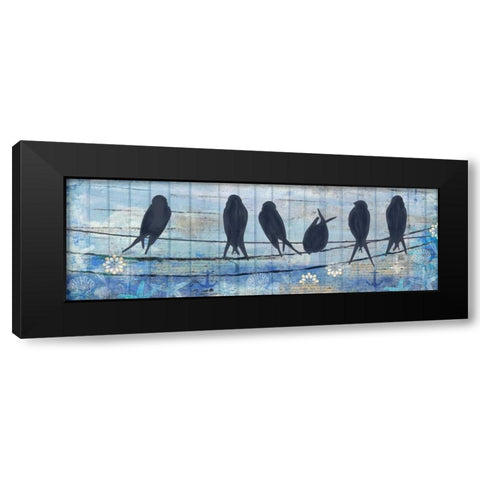 Coastal Birds Black Modern Wood Framed Art Print with Double Matting by Allen, Kimberly