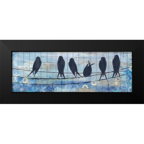 Coastal Birds Black Modern Wood Framed Art Print by Allen, Kimberly