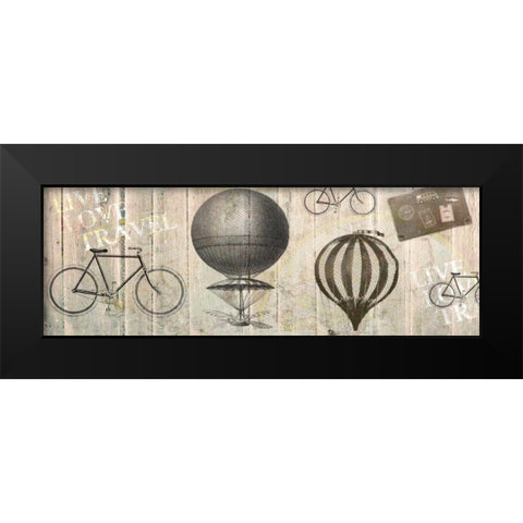 Live Love Travel 1 Black Modern Wood Framed Art Print by Allen, Kimberly