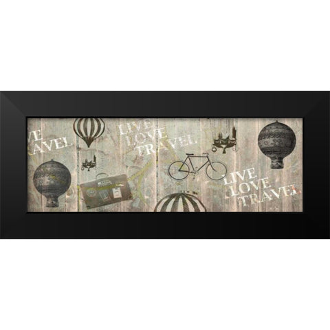 Live Love Travel 2 Black Modern Wood Framed Art Print by Allen, Kimberly