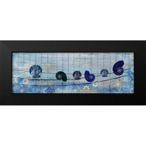 Coastal Shells Black Modern Wood Framed Art Print by Allen, Kimberly