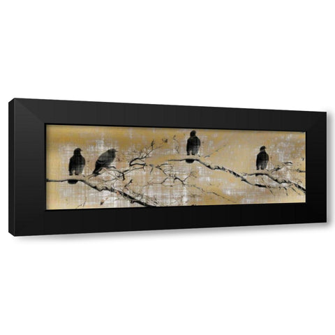 Black Birds Black Modern Wood Framed Art Print by Allen, Kimberly