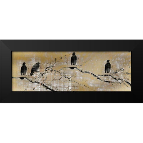 Black Birds Black Modern Wood Framed Art Print by Allen, Kimberly