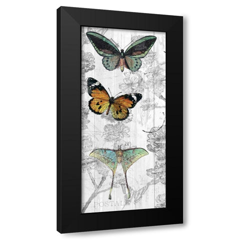 Butterflies Are Free 1 Black Modern Wood Framed Art Print with Double Matting by Allen, Kimberly