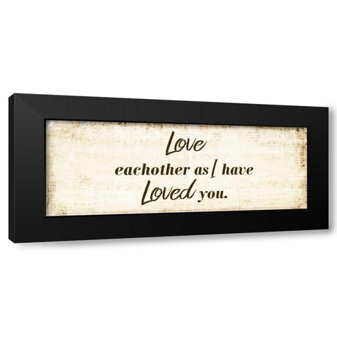 Love Each Other Black Modern Wood Framed Art Print with Double Matting by Allen, Kimberly