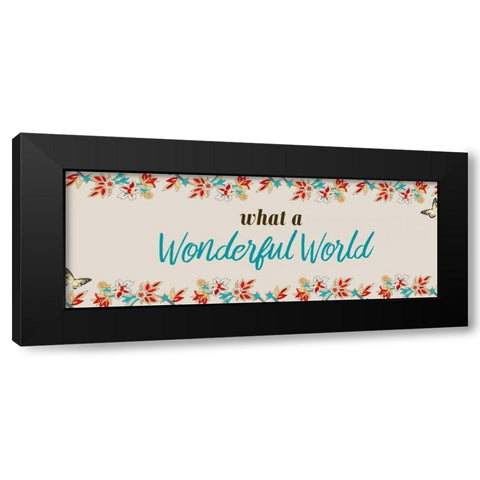 What A Wonderful World Black Modern Wood Framed Art Print with Double Matting by Allen, Kimberly