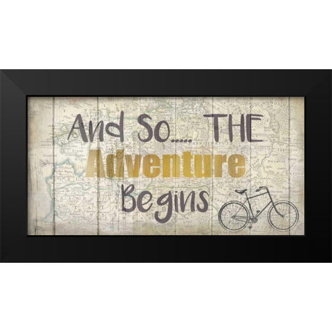 Adventure Awaits 3 Black Modern Wood Framed Art Print by Allen, Kimberly