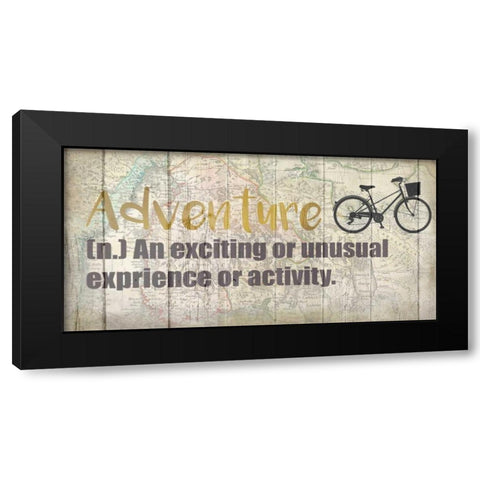 Adventure Awaits 4 Black Modern Wood Framed Art Print by Allen, Kimberly