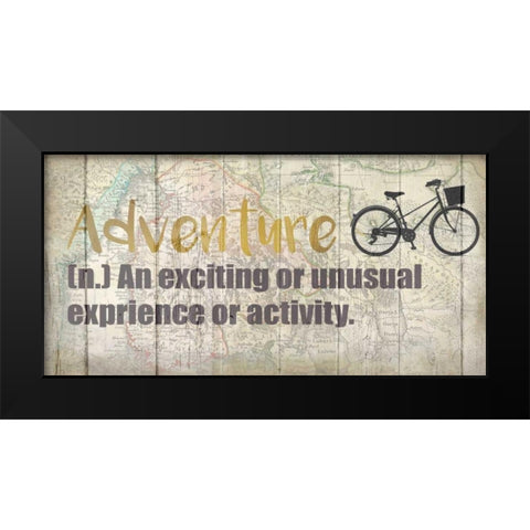 Adventure Awaits 4 Black Modern Wood Framed Art Print by Allen, Kimberly